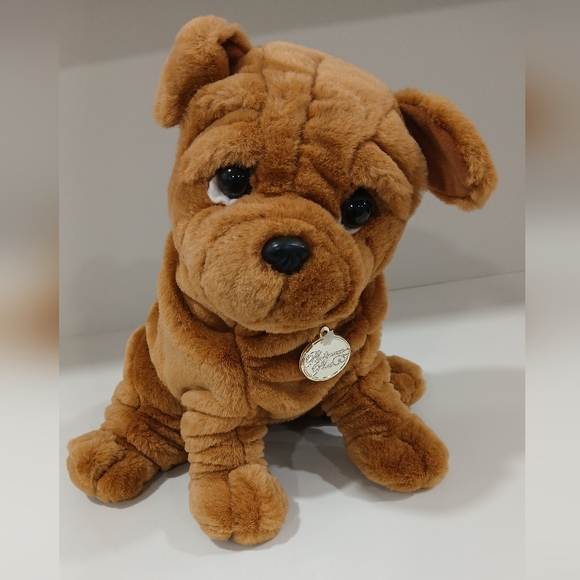 Dan Dee Collectors Choice Shar Pei Bulldog Platinum Plus Plush Dog Wrinkles 12in - Picture 1 of 6